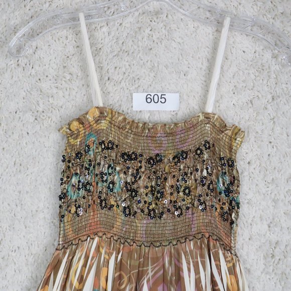 Lapis* Women's Smock Top Spaghetti String Sequence Maxi Dress~ One Size Fits ALL - Picture 4 of 13